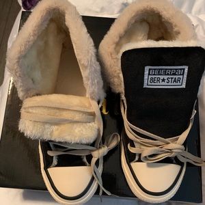 Fur lined sneakers US size 8